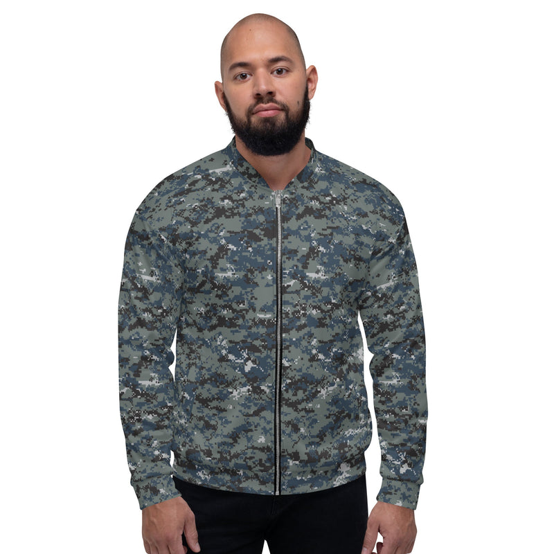 Digital Blueberry CAMO Unisex Bomber Jacket