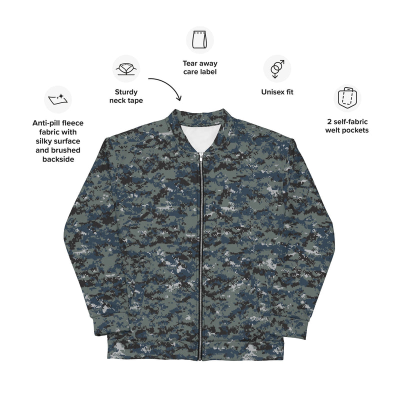 Digital Blueberry CAMO Unisex Bomber Jacket