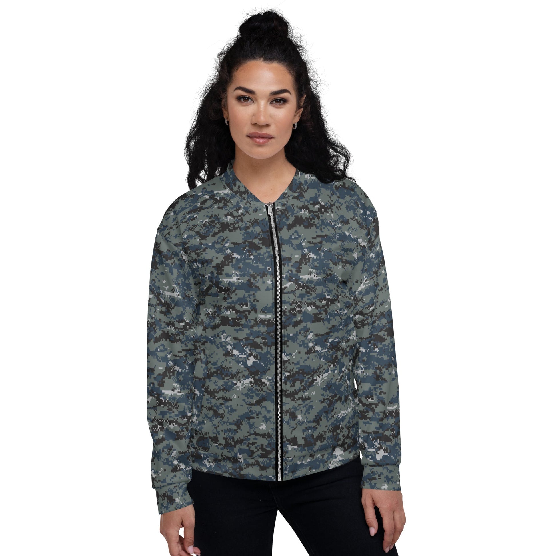 American Digital Blueberry CAMO Unisex Bomber Jacket - Jackets