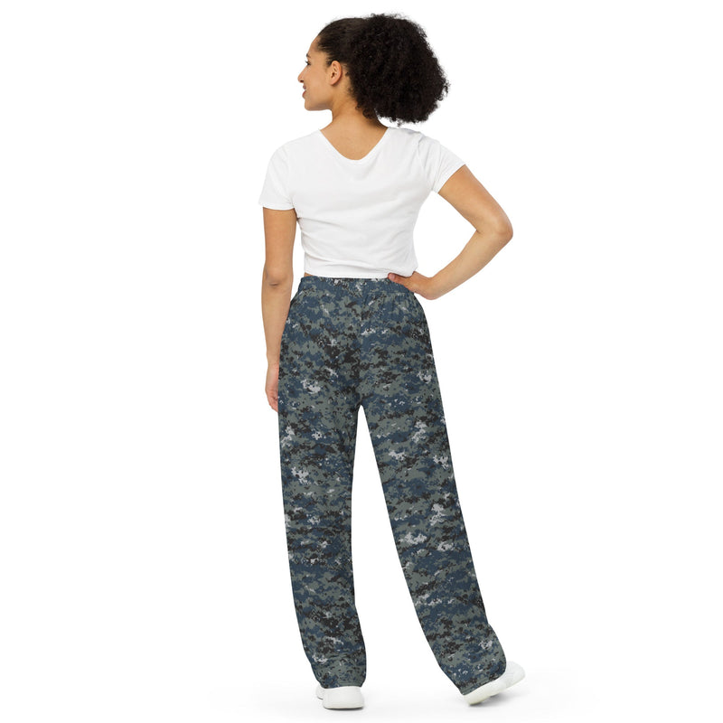 Digital Blueberry CAMO Unisex Wide-Leg Leisure Pants - Pant