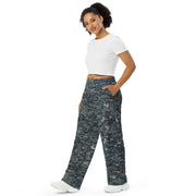 Digital Blueberry CAMO Unisex Wide-Leg Leisure Pants - Pant