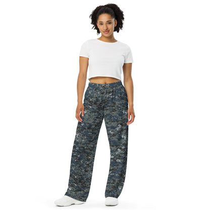 American Digital Blueberry CAMO unisex wide-leg pants - Wide-leg Pants