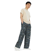 Digital Blueberry CAMO Unisex Wide-Leg Leisure Pants - Pant