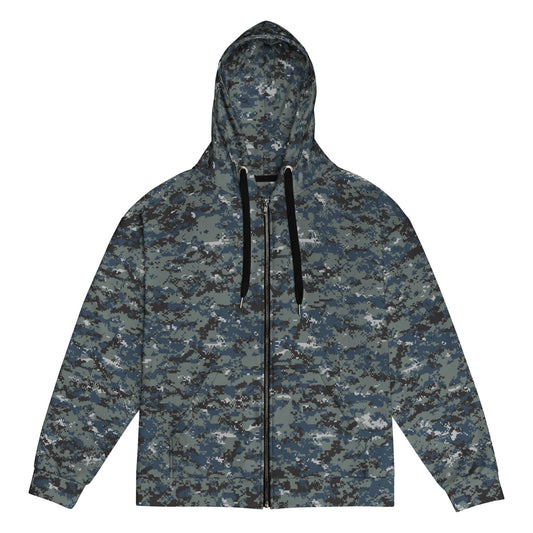 American Digital Blueberry CAMO Unisex zip hoodie - 2XS - Zip Hoodies