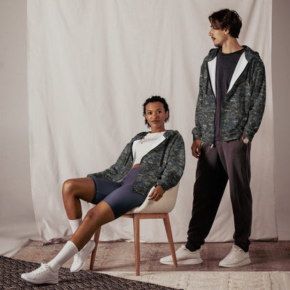 American Digital Blueberry CAMO Unisex zip hoodie - Zip Hoodies