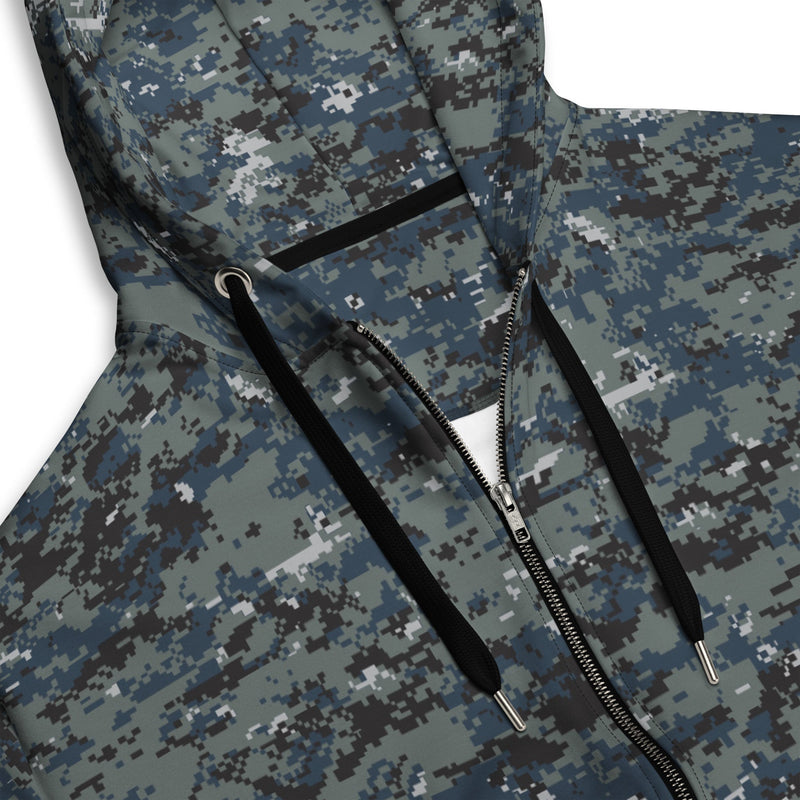 Digital Blueberry CAMO Unisex Zip Hoodie