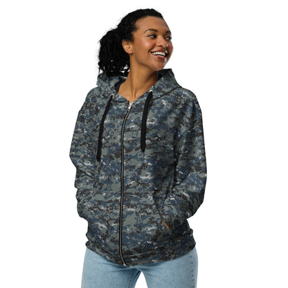 American Digital Blueberry CAMO Unisex zip hoodie - Zip Hoodies