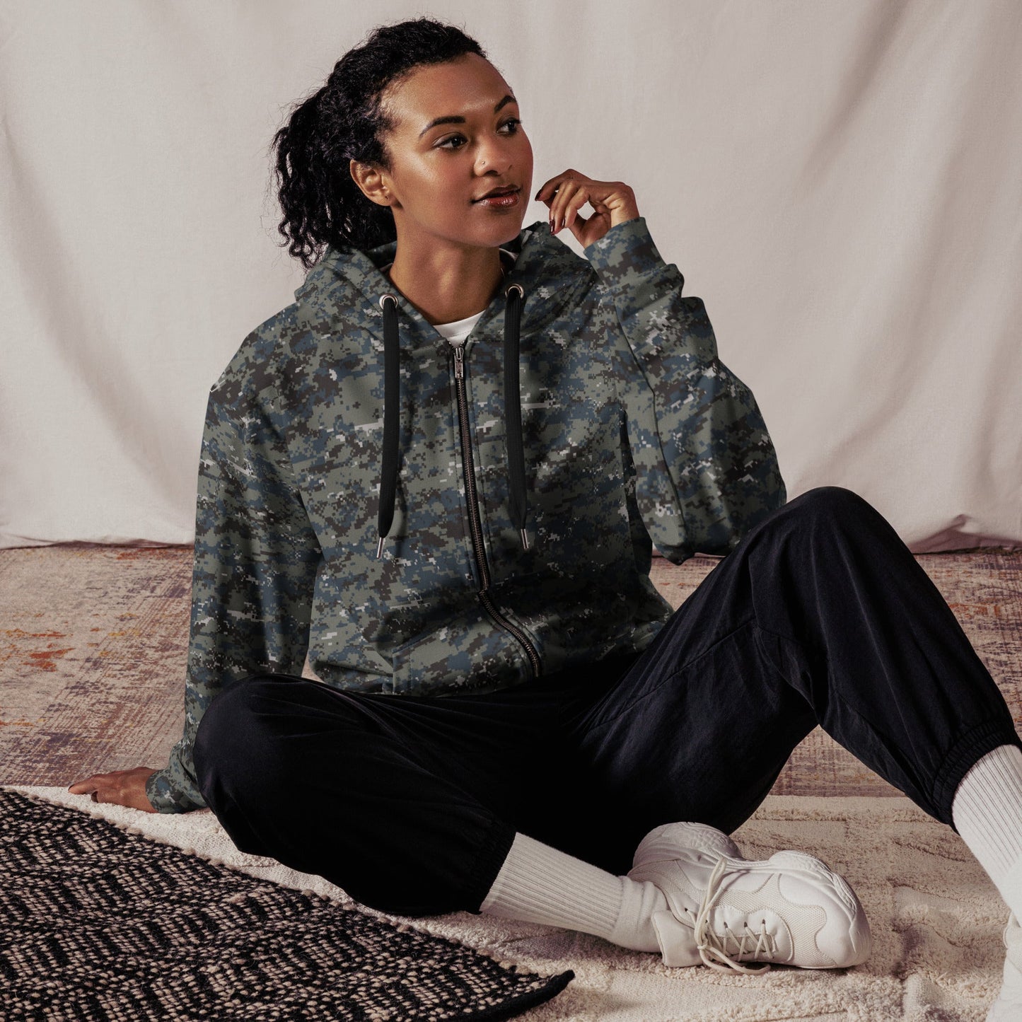 American Digital Blueberry CAMO Unisex zip hoodie - Zip Hoodies