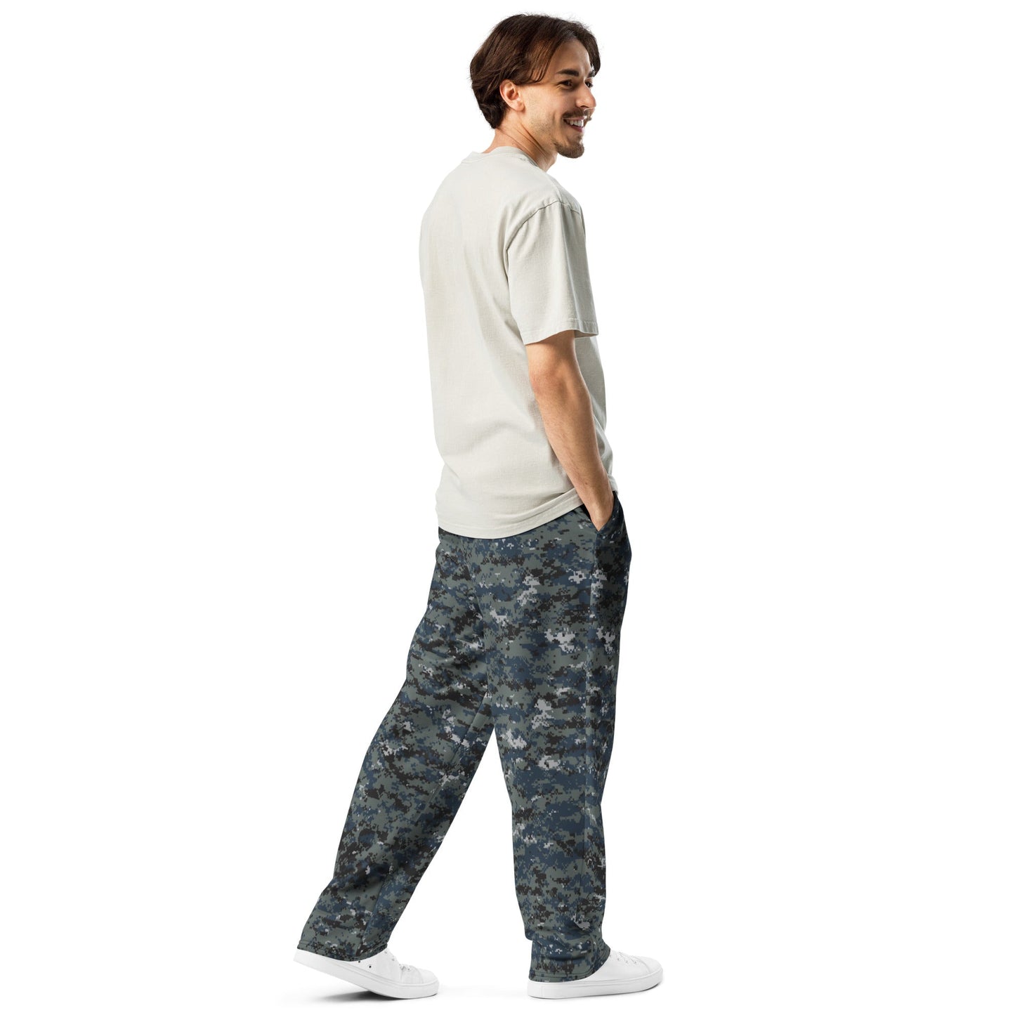 American Digital Blueberry CAMO Wide-leg joggers - Joggers