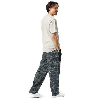 American Digital Blueberry CAMO Wide-leg joggers - Joggers
