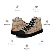Digital Desert CAMO Mens High-Top Canvas Shoes