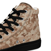 Digital Desert CAMO Mens High-Top Canvas Shoes