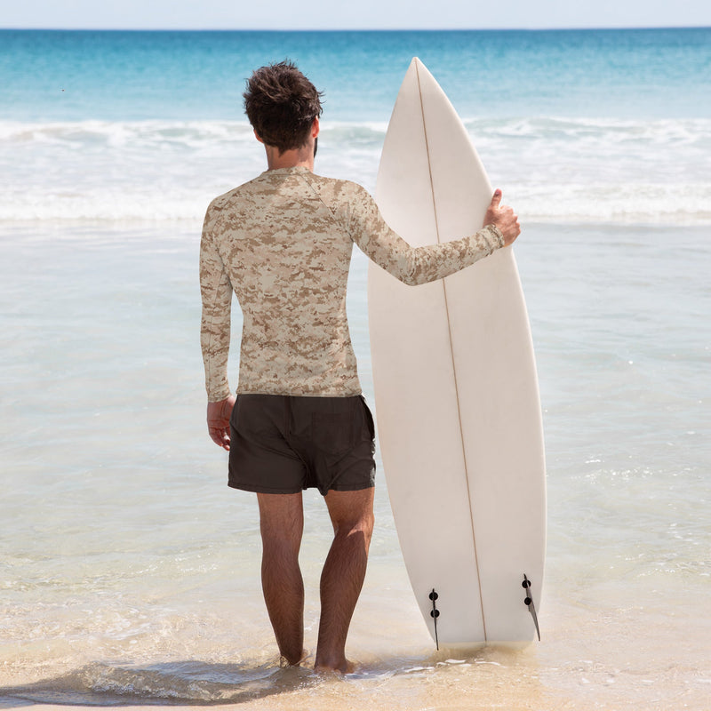 Digital Desert CAMO Mens Long-Sleeve Rash Guard