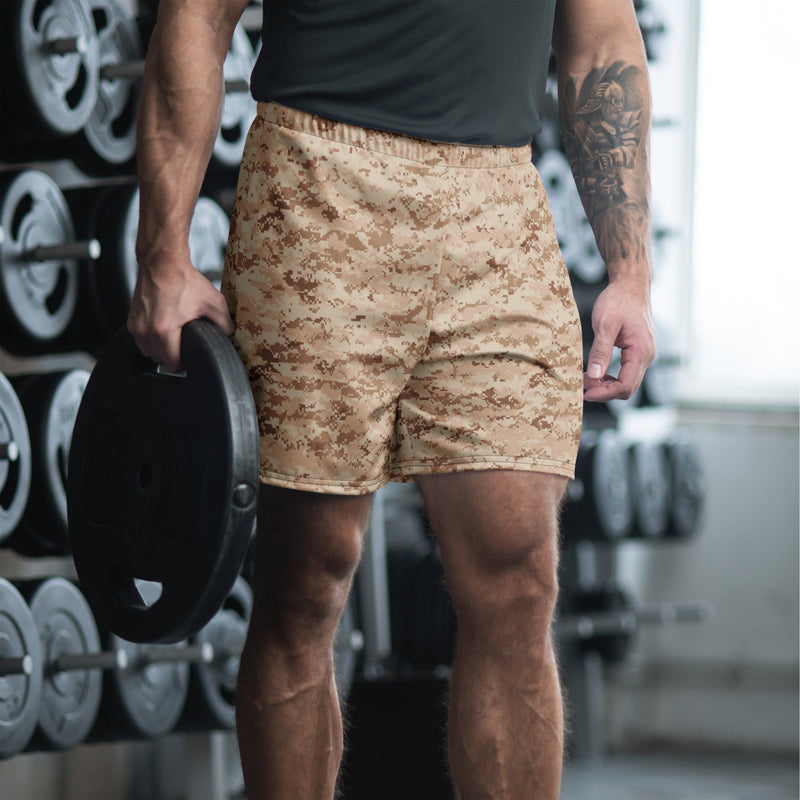 Digital Desert CAMO Unisex Athletic Long Shorts - XS