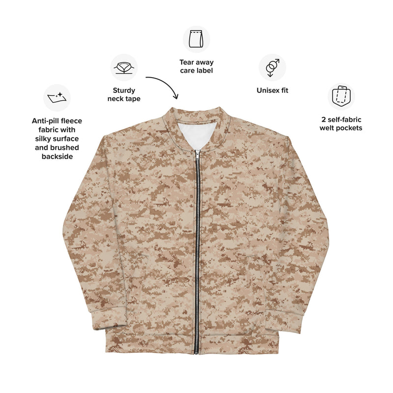 Digital Desert CAMO Unisex Bomber Jacket