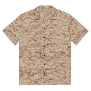 Digital Desert CAMO Unisex Short-Sleeve Button Shirt - 2XS - Button-Up