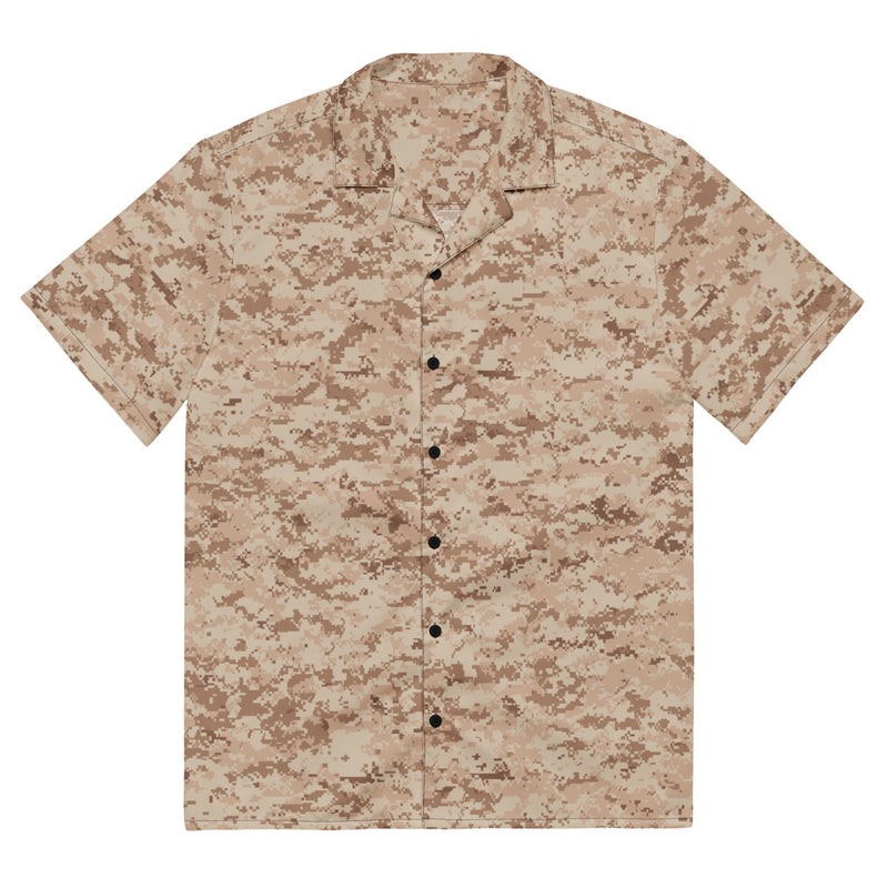 Digital Desert CAMO Unisex Short-Sleeve Button Shirt - 2XS - Button-Up