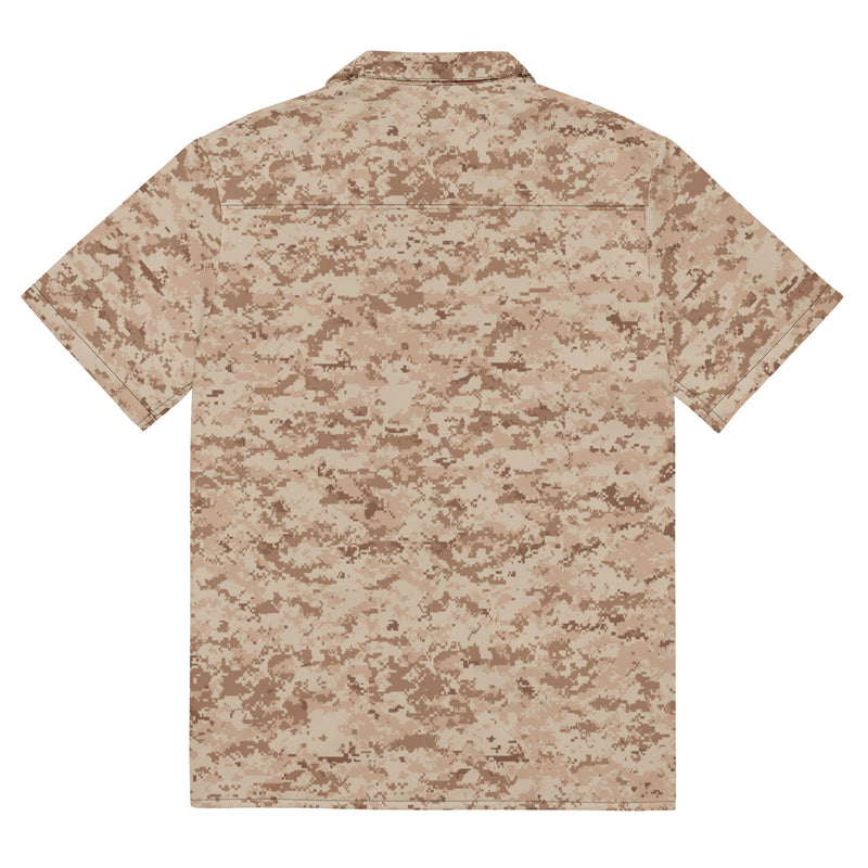 Digital Desert CAMO Unisex Short-Sleeve Button Shirt - Button-Up