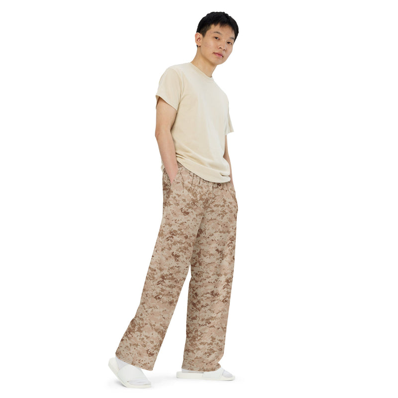 Digital Desert CAMO Unisex Wide-Leg Leisure Pants - Pant