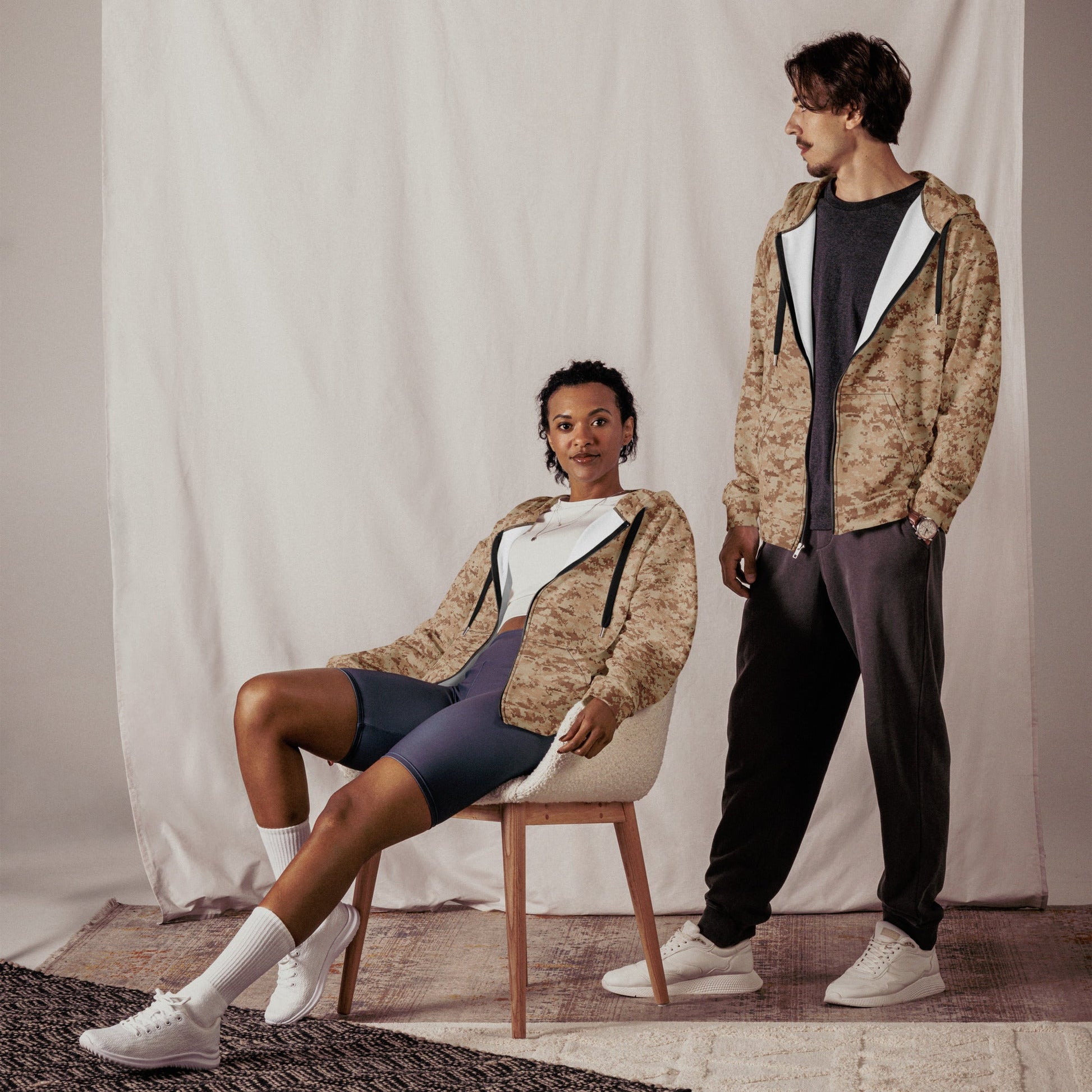 American Digital Desert CAMO Unisex zip hoodie Zip Hoodies