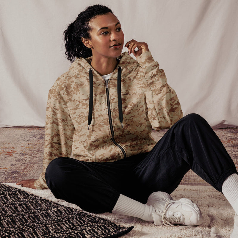Digital Desert CAMO Unisex Zip Hoodie