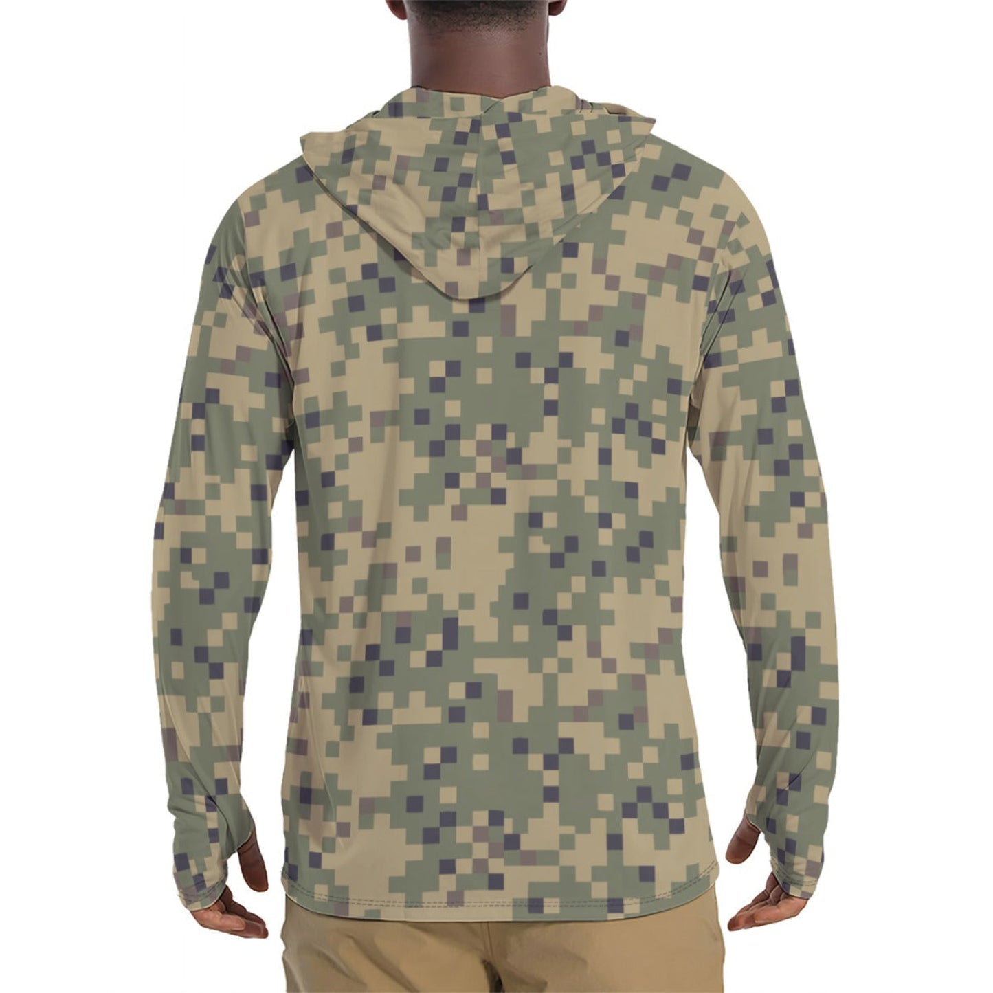 American Digital Dual-Tex CAMO Mens Sunscreen Sports Hoodie With Thumb Holes - Hoodies