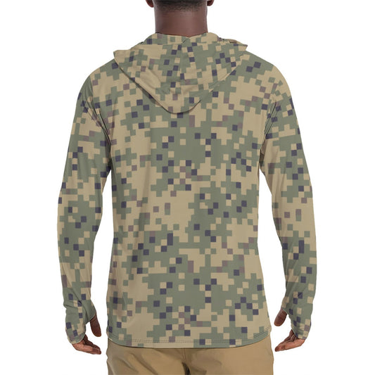 American Digital Dual-Tex CAMO Mens Sunscreen Sports Hoodie With Thumb Holes - Hoodies