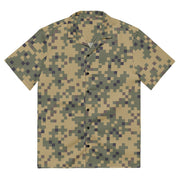 Digital Dual-Tex CAMO Unisex Short-Sleeve Button Shirt - 2XS - Button-Up