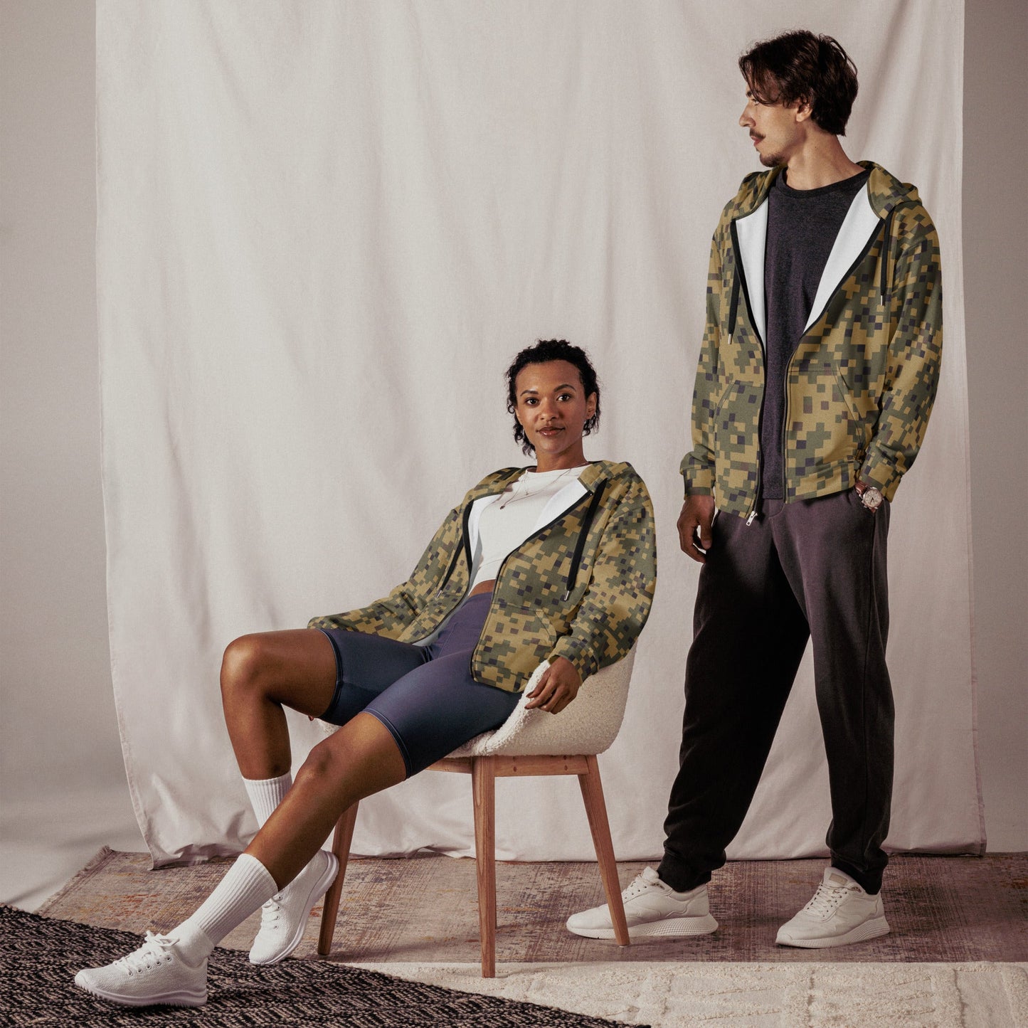 American Digital Dual-Tex CAMO Unisex zip hoodie - Zip Hoodies