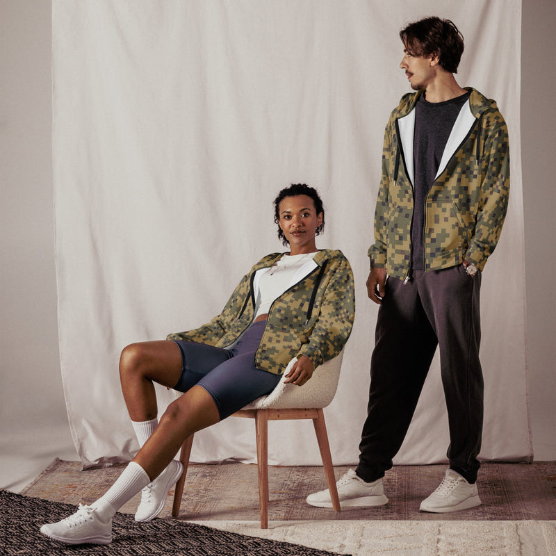 Digital Dual-Tex CAMO Unisex Zip Hoodie