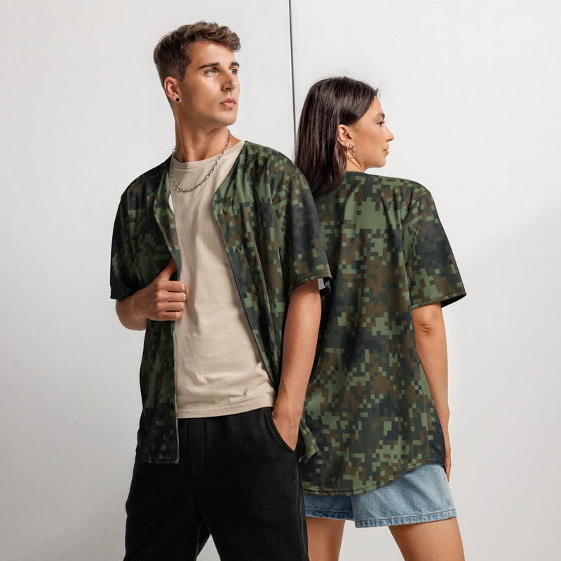 Digital Dual-Tex Woodland CAMO Unisex Baseball Jersey - 2XS