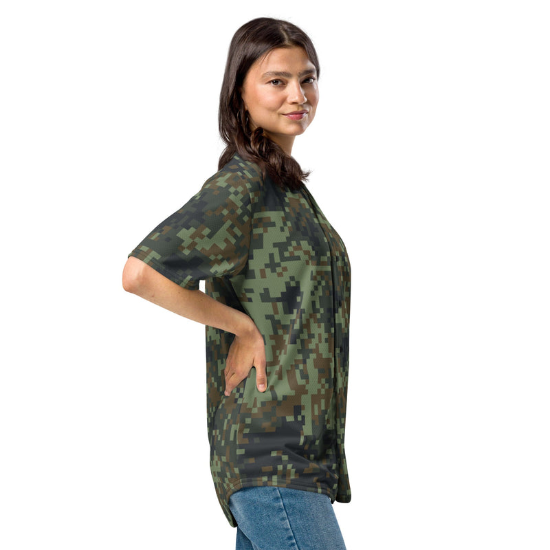 Digital Dual-Tex Woodland CAMO Unisex Baseball Jersey