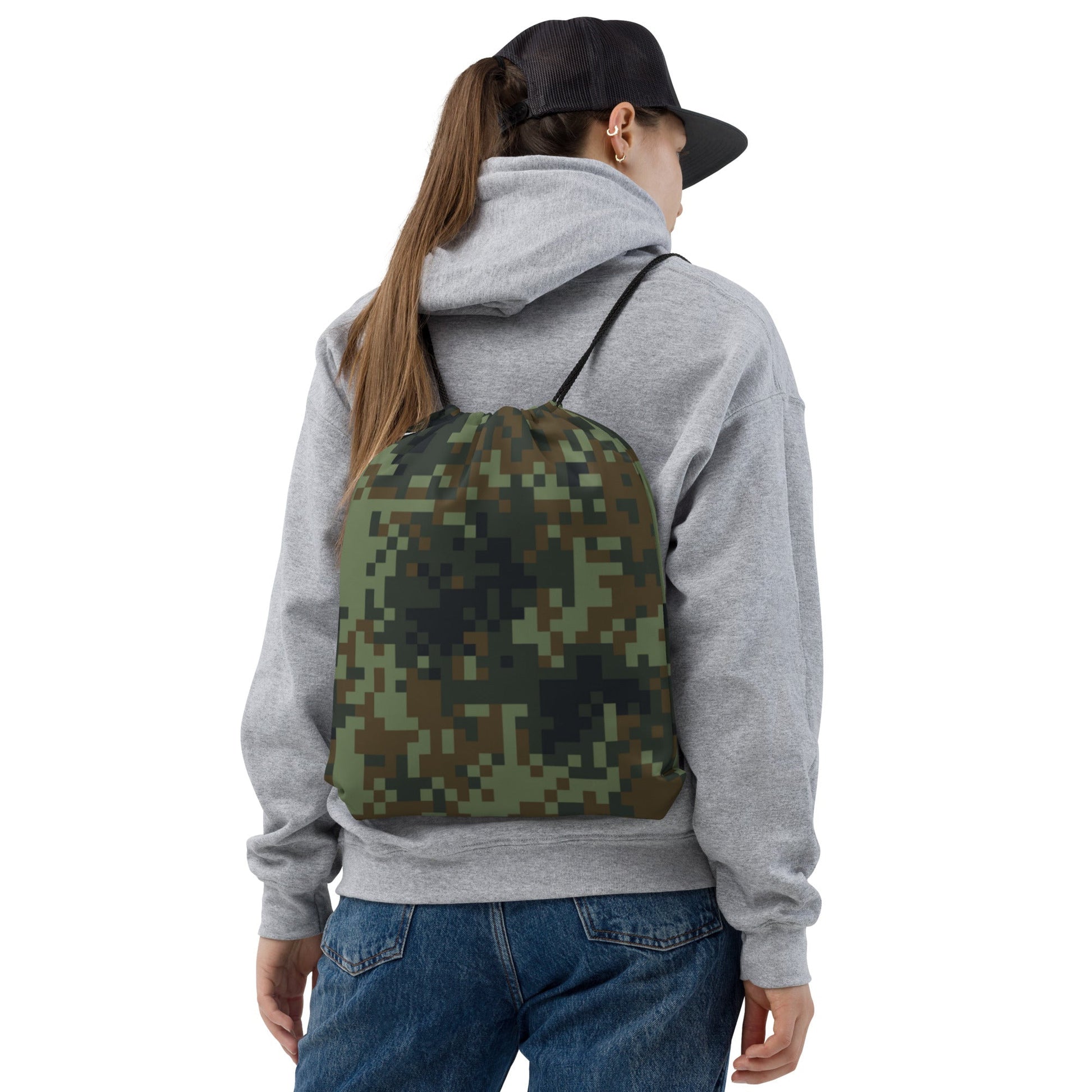 American Digital Dual-Tex Woodland CAMO Drawstring Bag - Bags