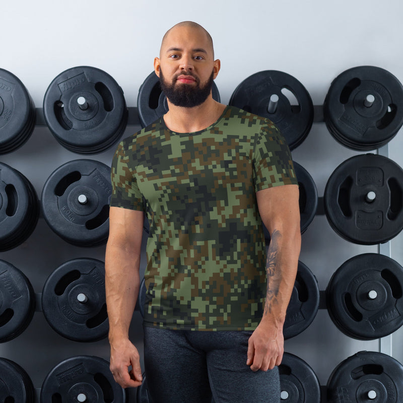 Digital Dual-Tex Woodland CAMO Mens Athletic T-Shirt - XS - Shirt