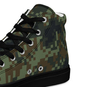 Digital Dual-Tex Woodland CAMO Mens High-Top Canvas Shoes