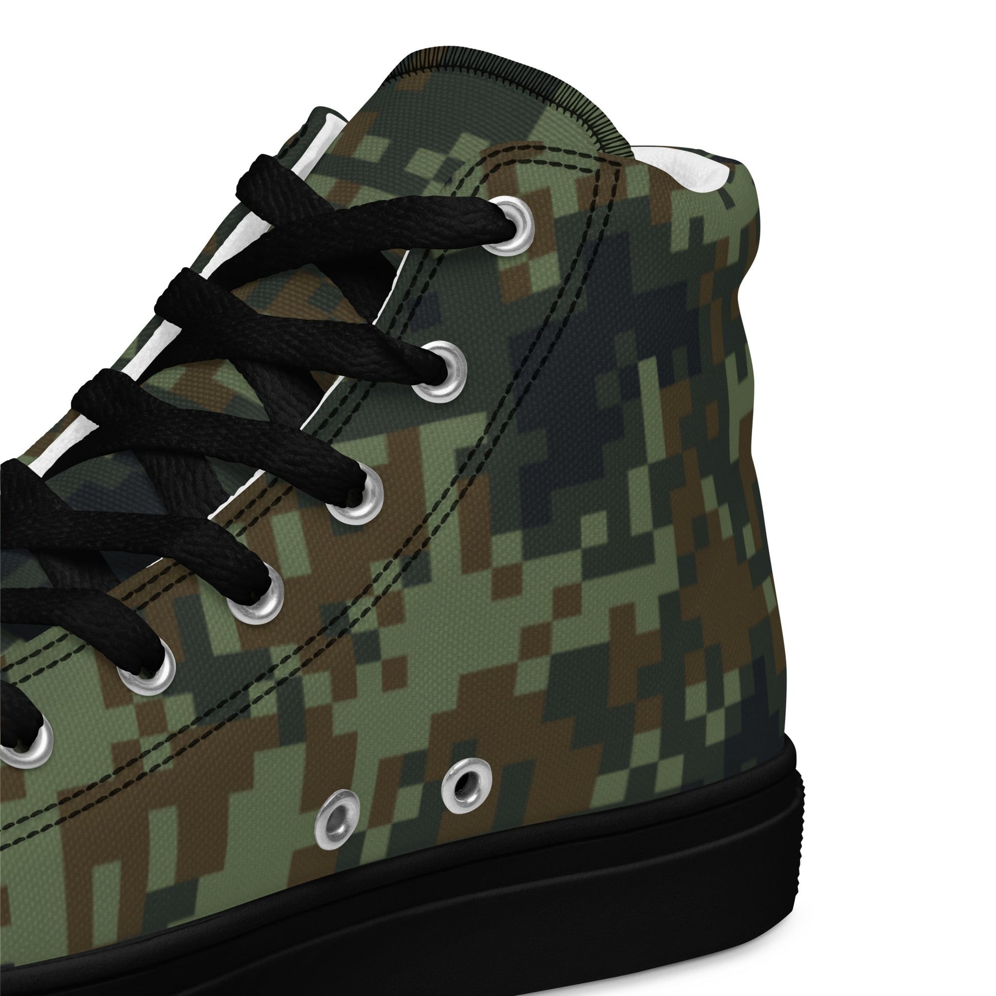 American Digital Dual-Tex Woodland CAMO Mens high top canvas shoes - High Top Canvas Shoes