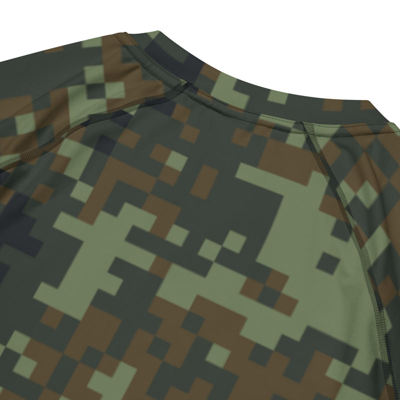 Digital Dual-Tex Woodland CAMO Mens Short-Sleeve Rash Guard