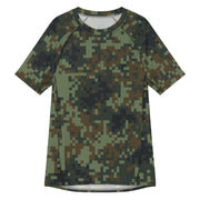 Digital Dual-Tex Woodland CAMO Mens Short-Sleeve Rash Guard - 2XS