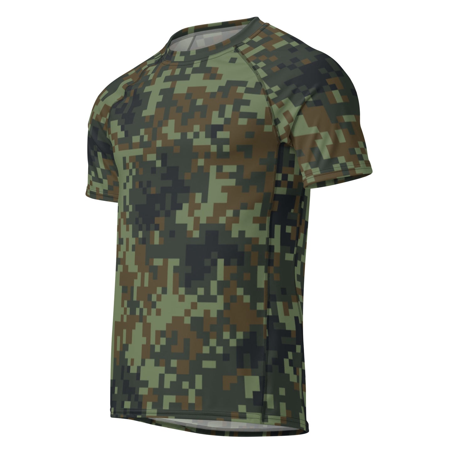 American Digital Dual-Tex Woodland CAMO Mens Short-Sleeve Rash Guard - Short-sleeve Guards