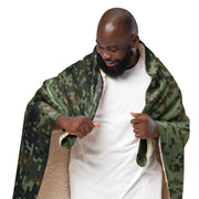 Digital Dual-Tex Woodland CAMO Sherpa Blanket