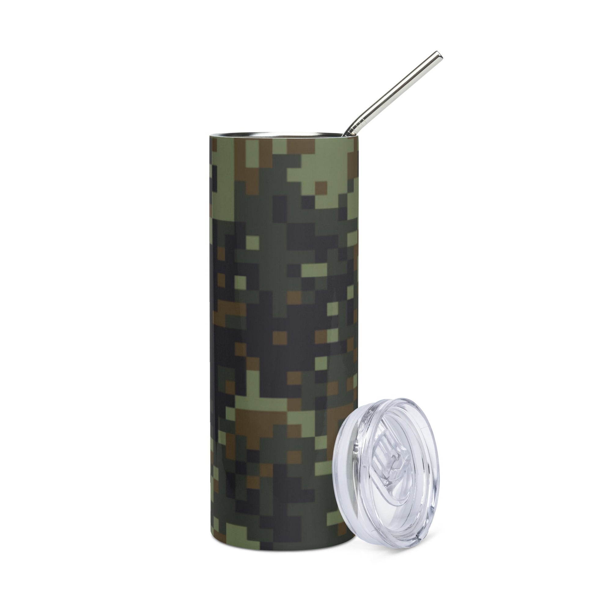 American Digital Dual-Tex Woodland CAMO Stainless steel tumbler - Steel Tumbler