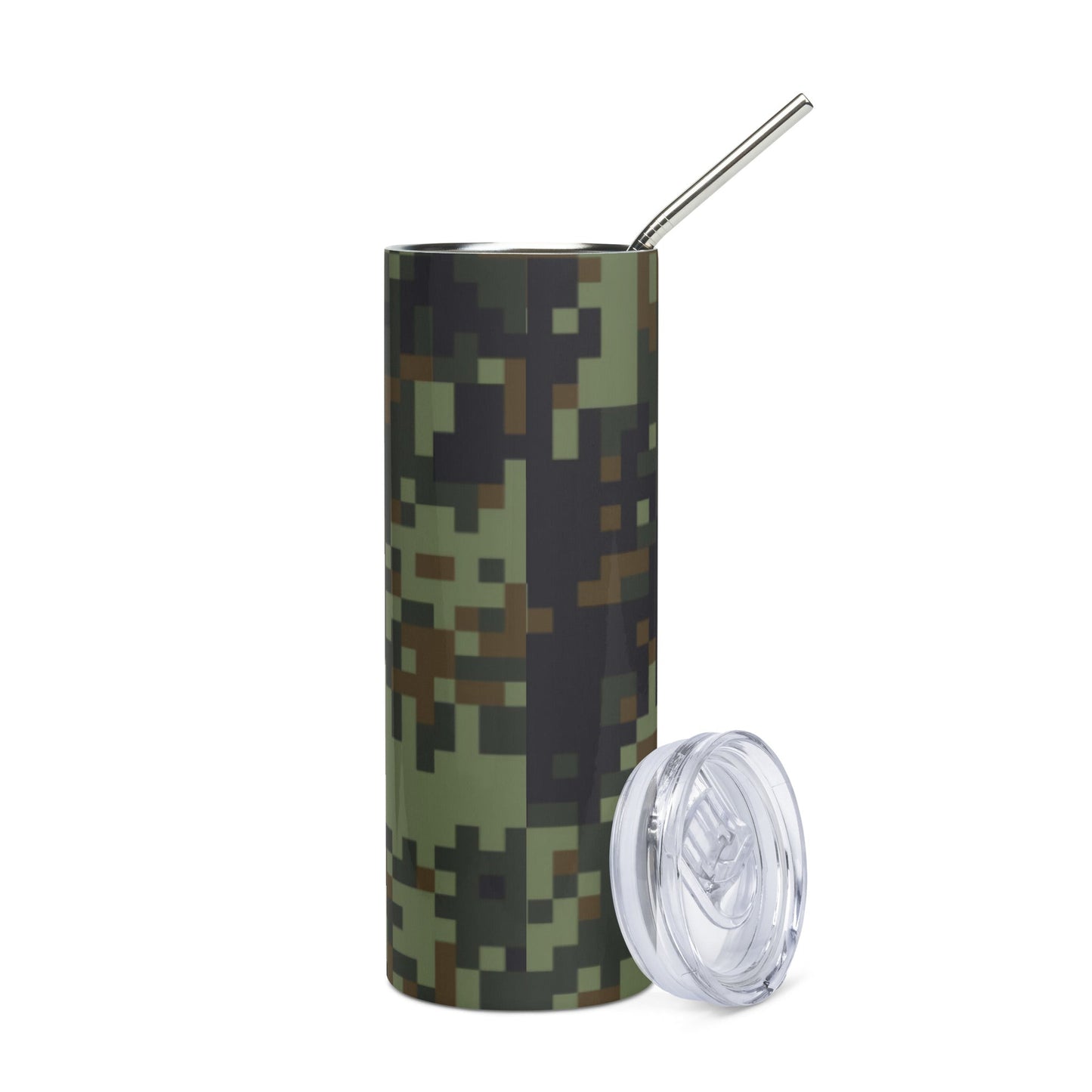 American Digital Dual-Tex Woodland CAMO Stainless steel tumbler - Steel Tumbler
