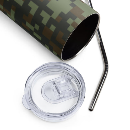 American Digital Dual-Tex Woodland CAMO Stainless steel tumbler - Steel Tumbler