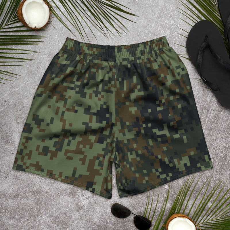 Digital Dual-Tex Woodland CAMO Unisex Athletic Long Shorts
