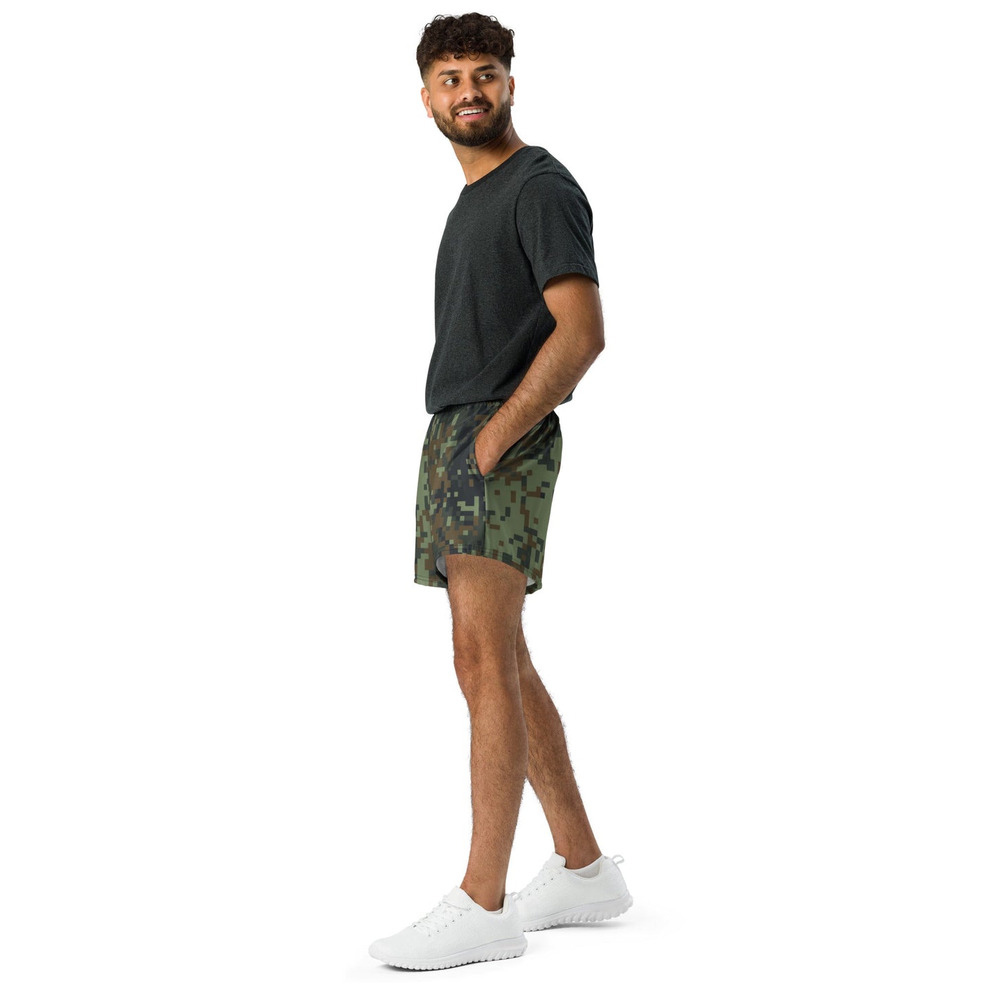 American Digital Dual-Tex Woodland CAMO Unisex Athletic Shorts
