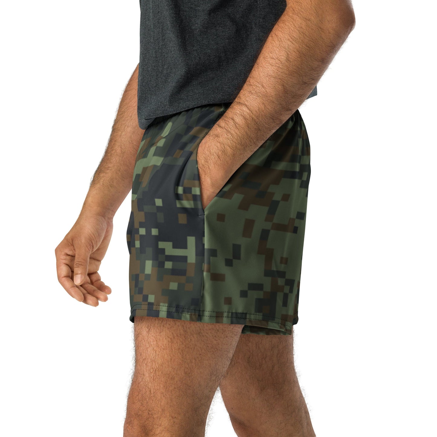American Digital Dual-Tex Woodland CAMO Unisex Athletic Shorts - XS