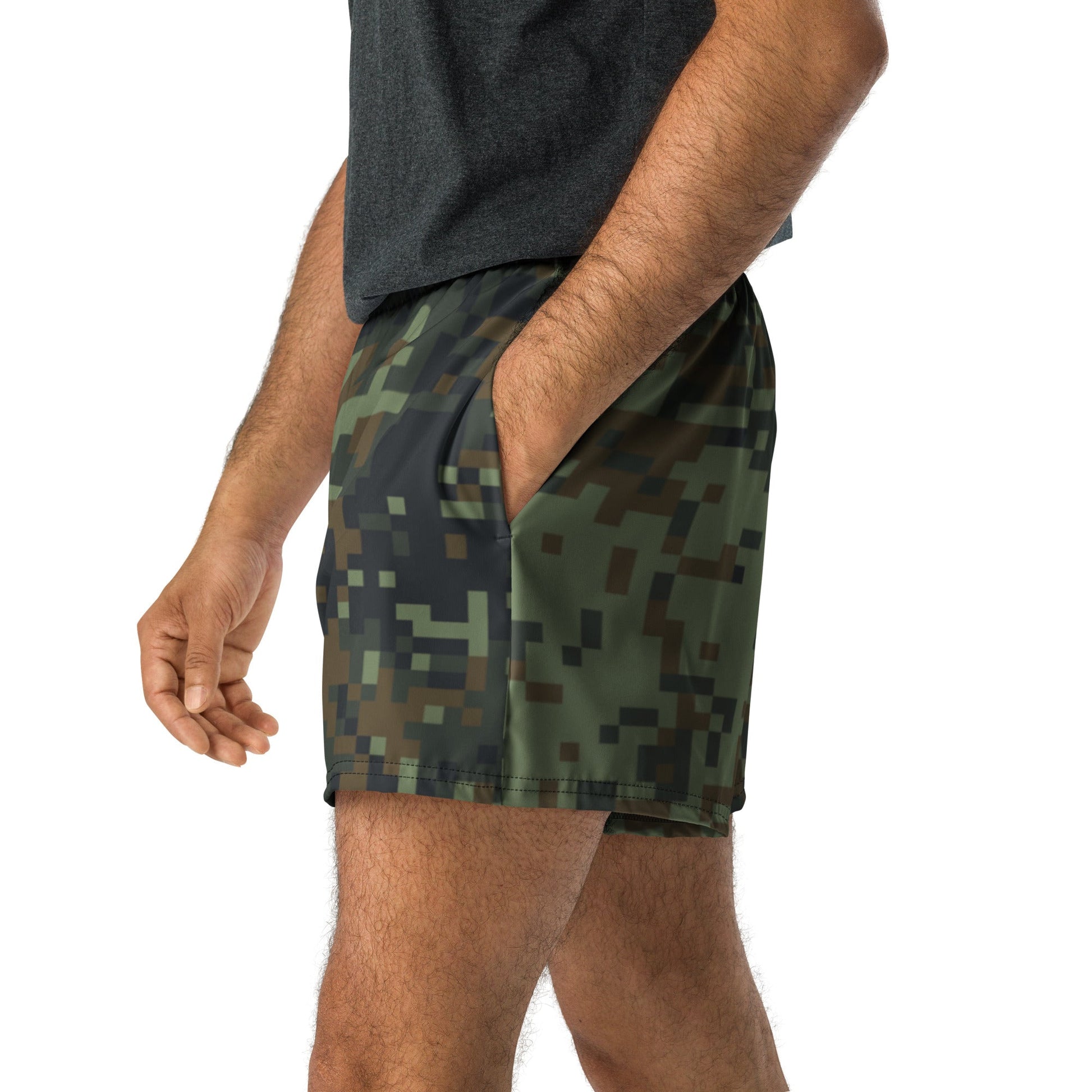American Digital Dual-Tex Woodland CAMO Unisex Athletic Shorts - XS