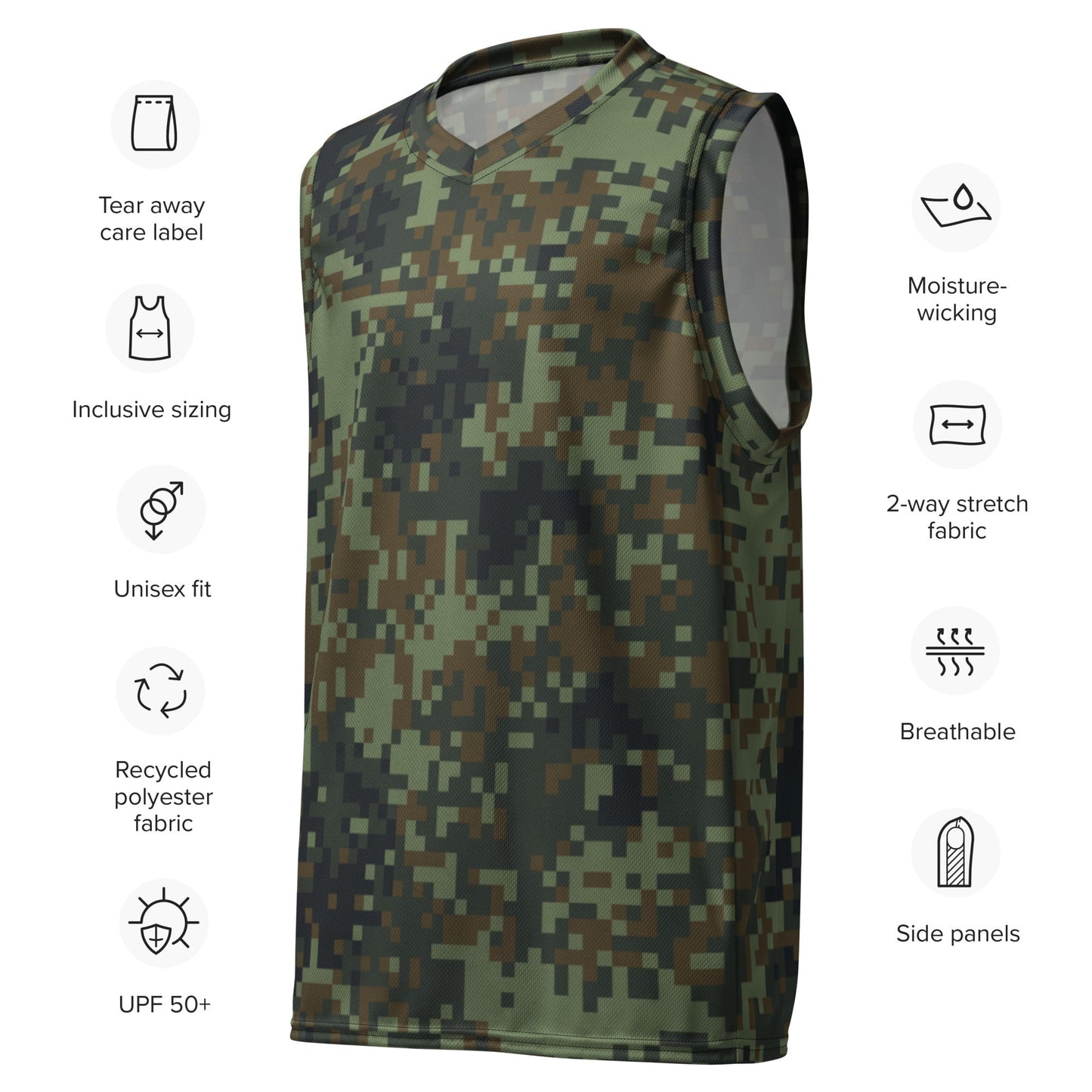 American Digital Dual-Tex Woodland CAMO unisex basketball jersey - Basketball Jerseys