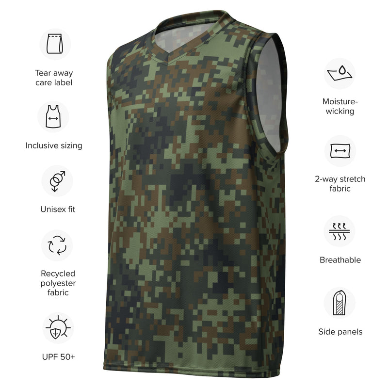 Digital Dual-Tex Woodland CAMO Unisex Basketball Jersey