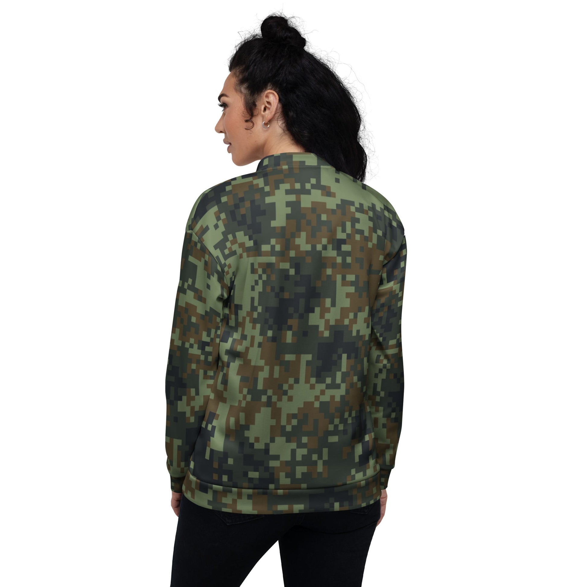 American Digital Dual-Tex Woodland CAMO Unisex Bomber Jacket - Jackets